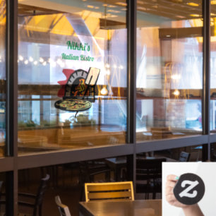 Personalisiert Pizza Oven Fensteraufkleber