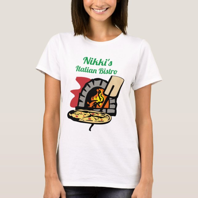 Personalisiert Pizza Oven T-Shirt (Vorderseite)