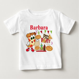 Personalisiert Pizza Party Fun Baby T-shirt