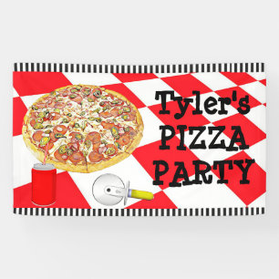 Personalisiert Pizza Party Geburtstagsparty Banner