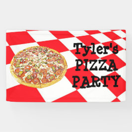 Personalisiert Pizza Party Geburtstagsparty Banner