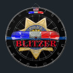 Personalisiert Police Abzeichen Edition Dart Board Dartscheibe<br><div class="desc">Nicht heute schlechte Typ! Das perfekte Dartboard für Polizeibeamte und für jeden in der Strafverfolgung. Enthält ein benutzerdefiniertes polizeiliches Abzeichen mit anpassbarem Text. Ändern Sie einfach den Text "BLITZER" mit Ihrer Familie, Stadt oder Ihrem Firmennamen aus. Der gesamte Text ist vollständig anpassbar, um ihn zu Ihrem eigenen zu machen! Fügen...</div>