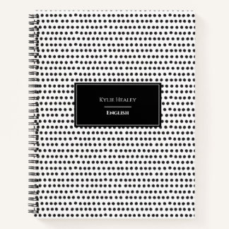 Personalisiert-Polka-Dot-Notebook Notizbuch