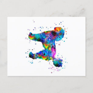 Personalisiert Poodle   Hund Birthday card Ankündigungspostkarte