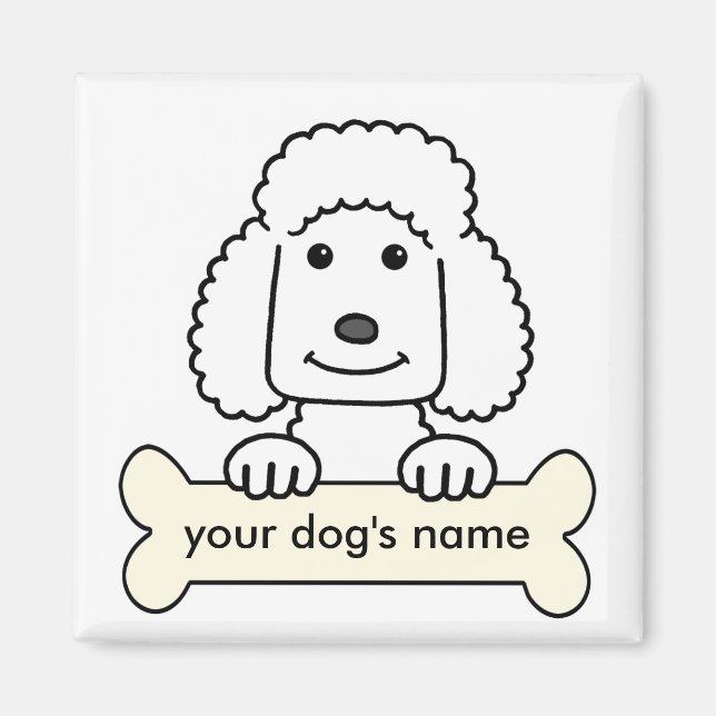 Personalisiert Poodle Magnet (Vorne)
