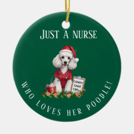 Personalisiert Poodle Nurse Weihnachtsweih Hund Lo Keramik Ornament