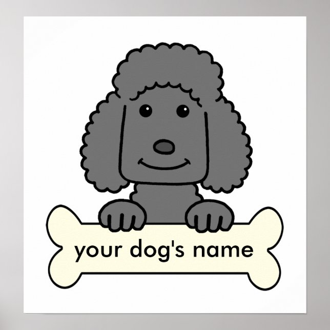 Personalisiert Poodle Poster (Vorne)