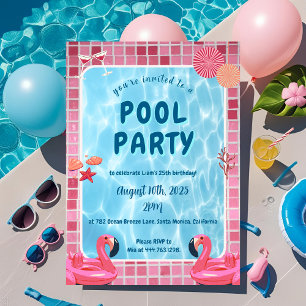 Personalisiert Pool Party Geburtstagseinladung Einladung