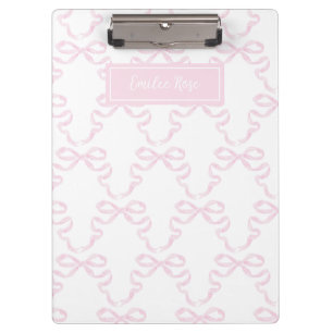 Personalisiert Preppy Watercolor Bow Ribbonerie Klemmbrett