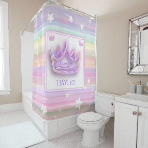 Personalisiert Princess Crown Duschvorhang
