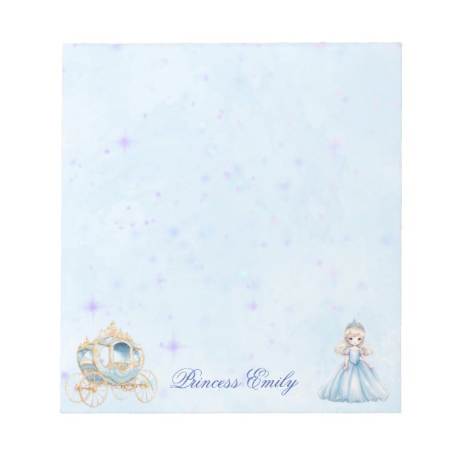Personalisiert Princess Notepad Notizblock (Vorderseite)