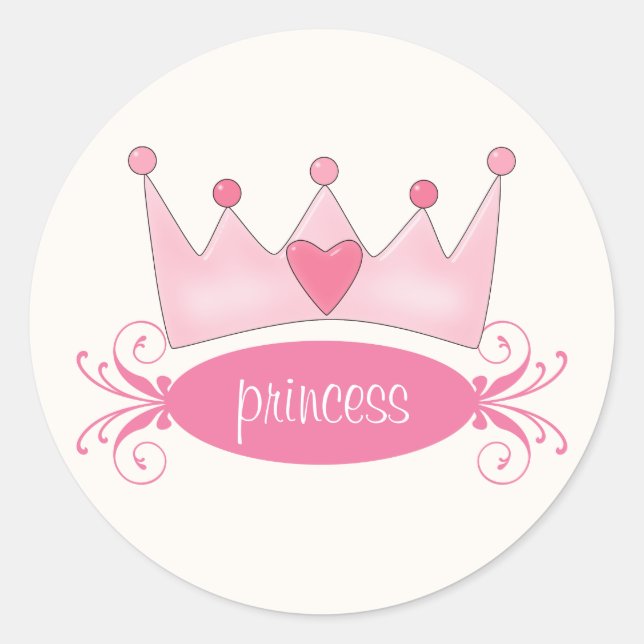 Personalisiert Princess Tiara Stickers (Vorderseite)
