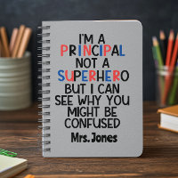 Personalisiert Principal Red Black Superhero