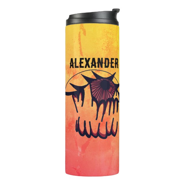 Personalisiert Psychedelic Bloodshot Vision Thermosbecher (Nach links gedreht)