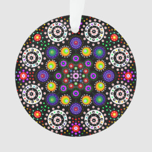 Personalisiert Psychedelic Dot Mandala Weihnachten Ornament