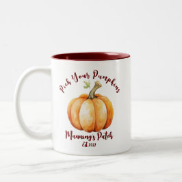 Personalisiert Pumpkin Zweifarbige Tasse