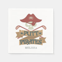 Personalisiert Putt Pirates Golfing Hobby Paper Na