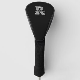 Personalisiert R Initial Silver Monogram Ihr Name Golf Headcover