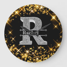 Personalisiert R Initial Silver Monogram Ihr Name