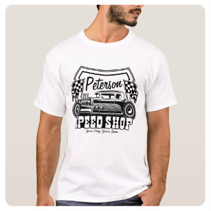 Personalisiert Racing Frisierte Auto Speed Shop Ga T-Shirt