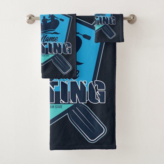 Personalisiert Rafting Whitewater River Adventure Badhandtuch Set (Insitu)