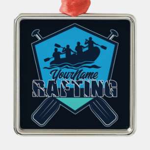 Personalisiert Rafting Whitewater River Adventure Ornament Aus Metall