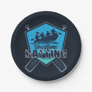 Personalisiert Rafting Whitewater River Adventure Pappteller