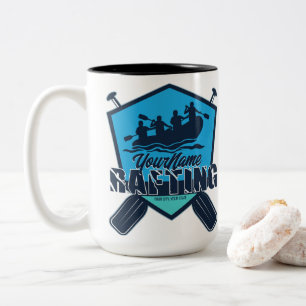 Personalisiert Rafting Whitewater River Adventure Zweifarbige Tasse