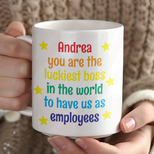 Personalisiert Rainbow Funny Boss Gift Kaffeetasse