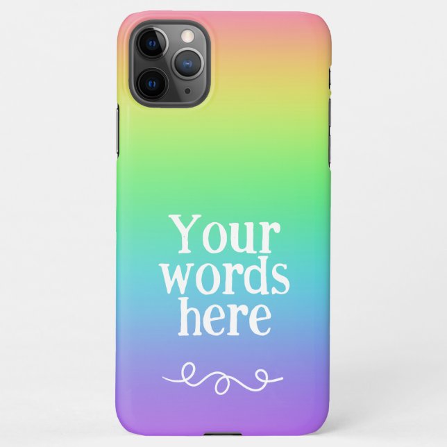 Personalisiert Rainbow iPhone 11 Pro Max Case iPhone Hülle (Rückseite)