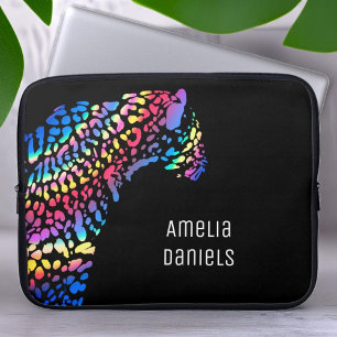 Personalisiert Rainbow Jaguar Laptopschutzhülle