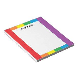 Personalisiert Rainbow Notepad Notizblock