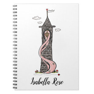 Personalisiert Rapunzel Princess Dark Skin Tone Notizblock