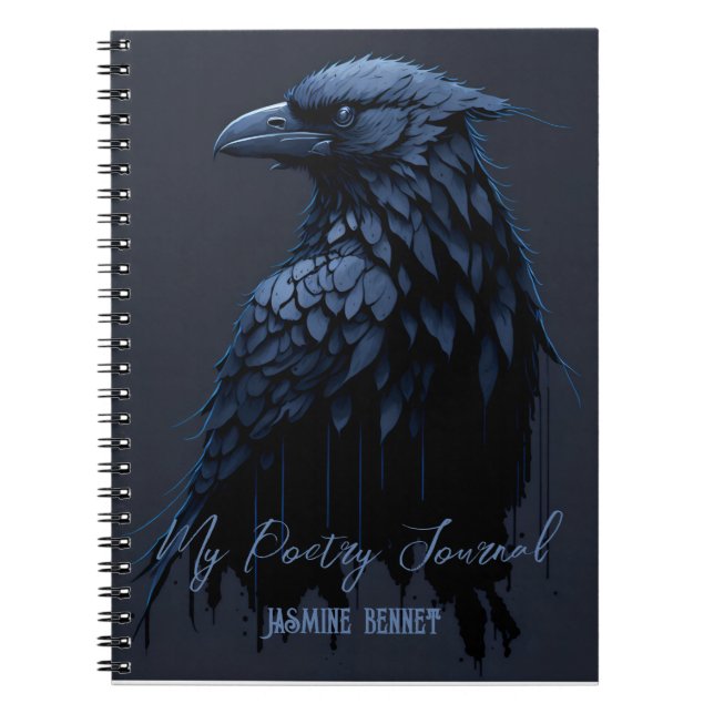 Personalisiert Raven Poetry Journal Notizblock (Vorderseite)