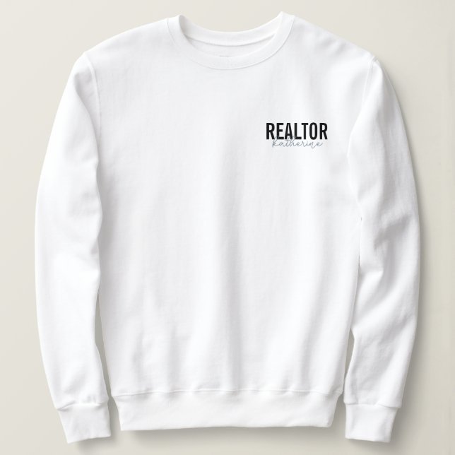 Personalisiert Realtor Real Anwesen Agent Geschenk Sweatshirt (Design vorne)