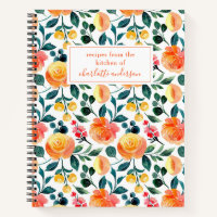 Personalisiert Recipe Floral Zuhause Cook Food Fru