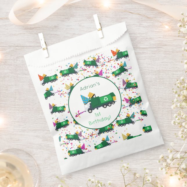 Personalisiert Recycelnd Garbage Truck Party Muste Geschenktütchen (Ausgeschnitten)