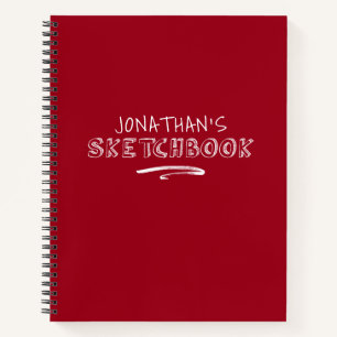 Personalisiert Red Artist Sketch Notizbuch