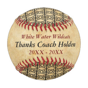Personalisiert Red Black Baseball Coach Danke