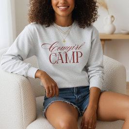 Personalisiert Red Cowgirl Camp Bachelorette Sweatshirt