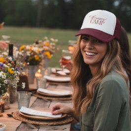 Personalisiert Red Cowgirl Camp Bachelorette Truckerkappe
