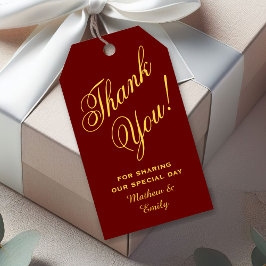 Personalisiert Red Gold Vielen Dank Gastgeschenk H Geschenkanhänger