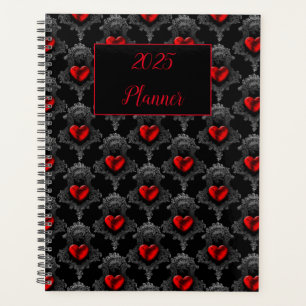 Personalisiert Red Goth Heart Planer