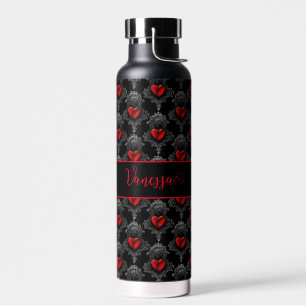 Personalisiert Red Goth Heart Trinkflasche