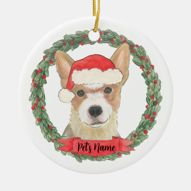 Personalisiert Red Heeler Cattledog Keramik Ornament (Vorne)