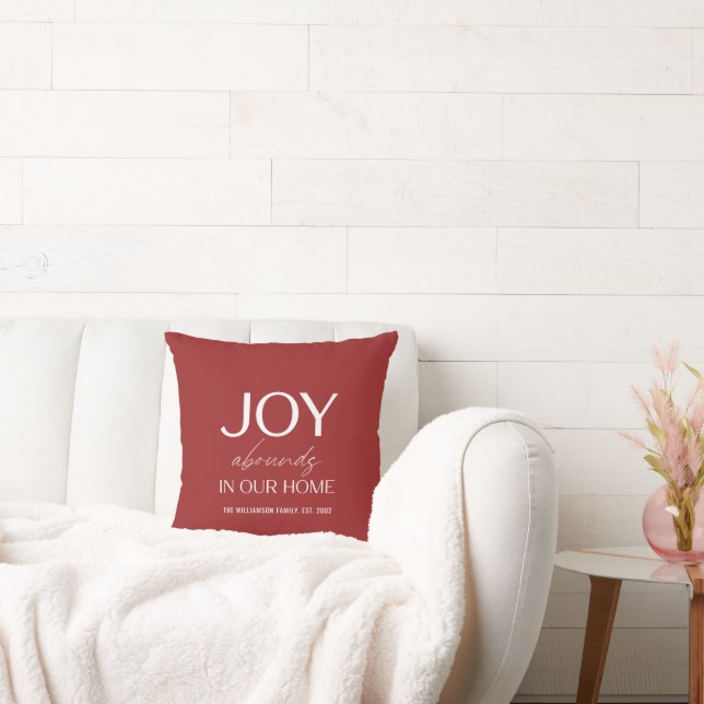 Personalisiert Red Joy Abounds in unserer Zuhause Kissen (Liege)