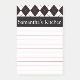 Personalisiert Red Kitchen Post It Notes Gift Post-it Klebezettel