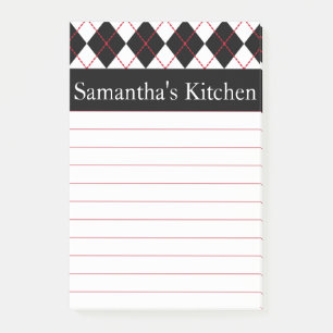 Personalisiert Red Kitchen Post It Notes Gift Post-it Klebezettel