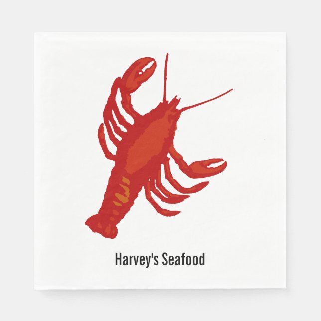 Personalisiert Red Lobster Napkins Serviette (Vorderseite)