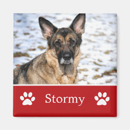 Personalisiert Red Pet Foto Magnet